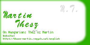 martin thesz business card